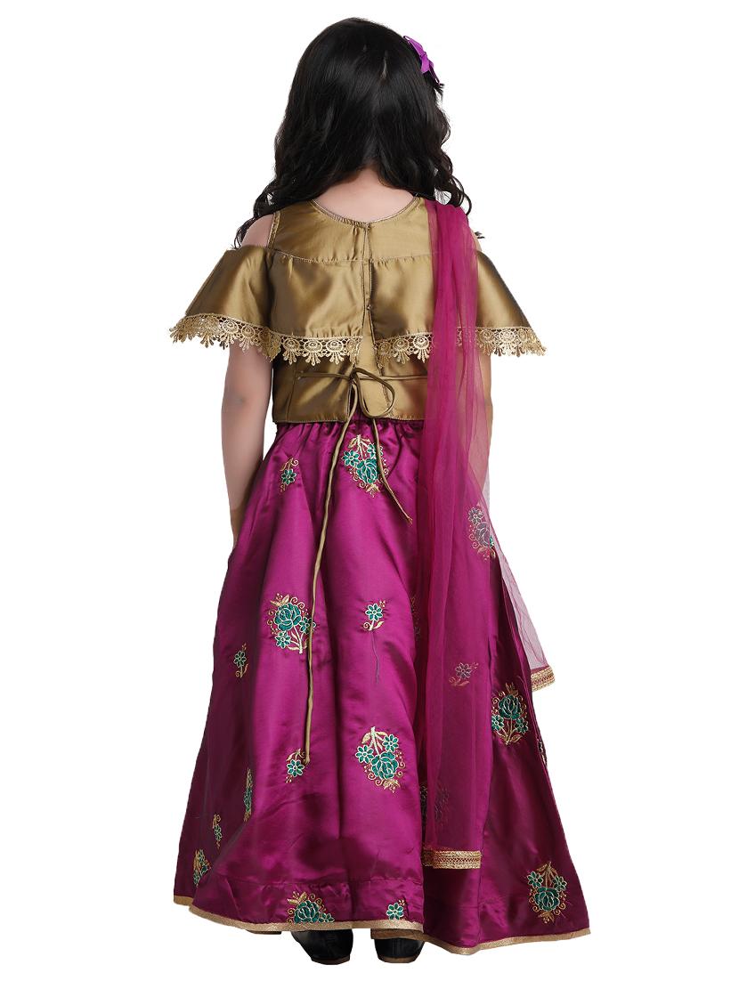 pink satin lehnga choli - 16915170 - Zoom Image - 3
