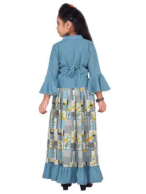 light blue georgette lehnga choli - 16915171 - Standard Image - 3