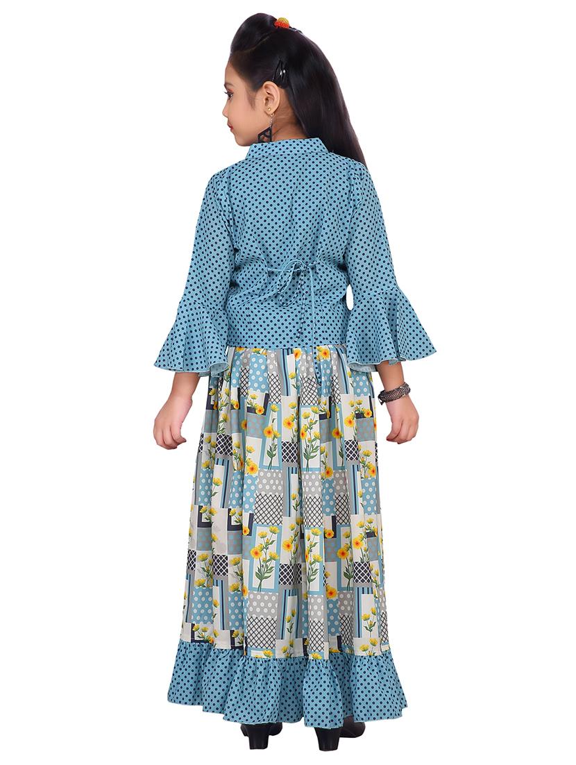 light blue georgette lehnga choli - 16915171 - Zoom Image - 3