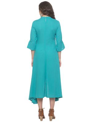 crew neck asymmetric dress - 16915479 - Standard Image - 3