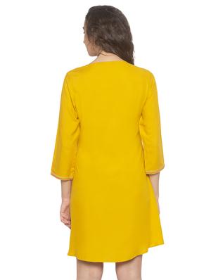 round neck embroidered shift dress - 16915483 - Standard Image - 3