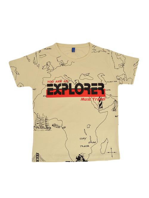 beige cotton t-shirt - 16915553 - Standard Image - 1