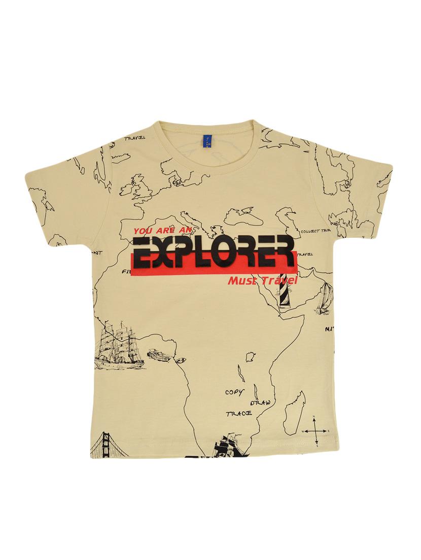 beige cotton t-shirt - 16915553 - Zoom Image - 1