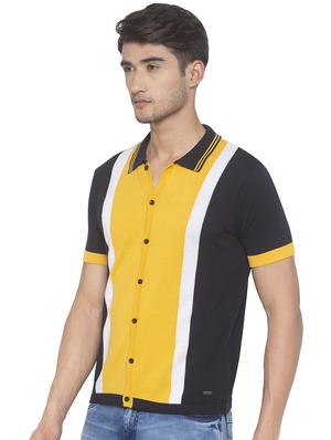 yellow color block t-shirt - 16915560 - Standard Image - 2