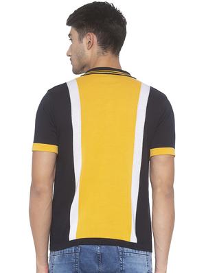 yellow color block t-shirt - 16915560 - Standard Image - 3