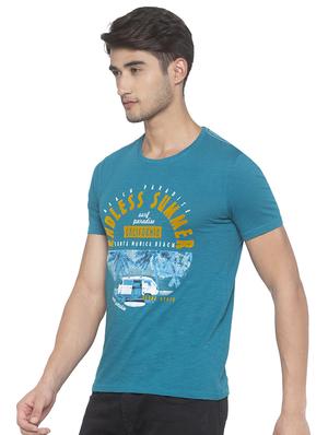 blue chest printed t-shirt - 16915656 - Standard Image - 2