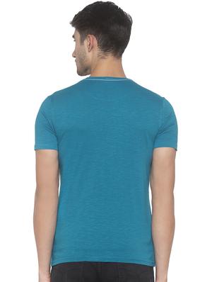 blue chest printed t-shirt - 16915656 - Standard Image - 3