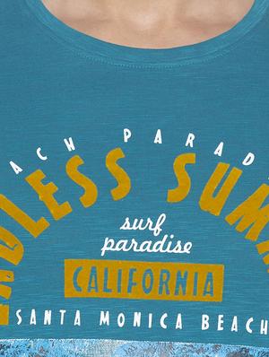 blue chest printed t-shirt - 16915656 - Standard Image - 5