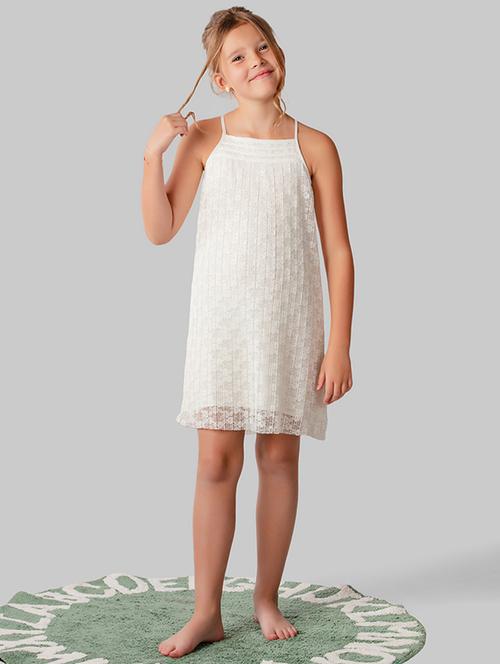 white polyester frock - 16915948 - Standard Image - 1