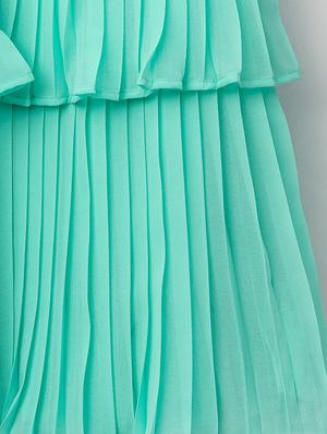 green polyester frock - 16915955 - Standard Image - 3
