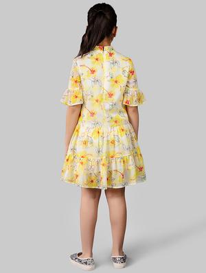 yellow polyester frock - 16915960 - Standard Image - 2
