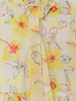 yellow polyester frock - 16915960 - Standard Image - 3