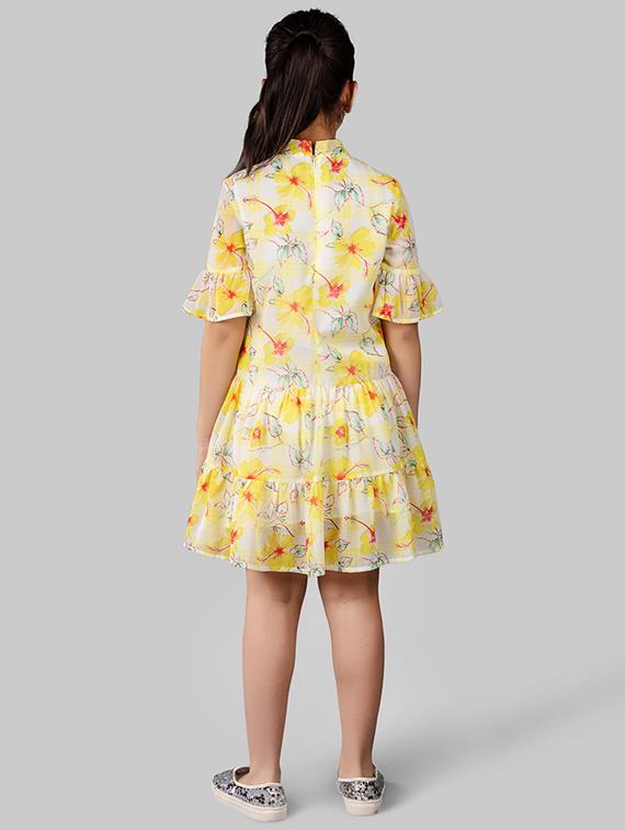 yellow polyester frock - 16915960 - Zoom Image - 2