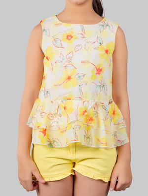 yellow polyester regular top - 16915979 - Standard Image - 4