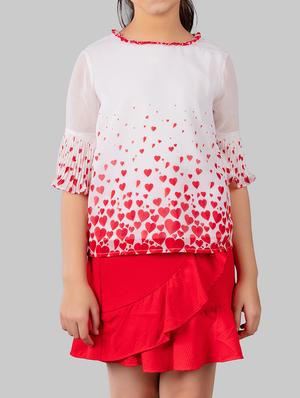 white polyester regular top - 16915985 - Standard Image - 3