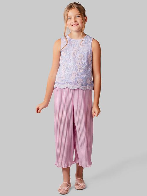 pink polyester palazzo trouser - 16915988 - Standard Image - 1