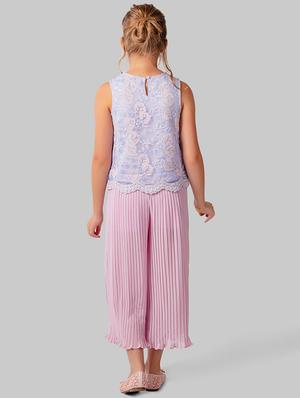 pink polyester palazzo trouser - 16915988 - Standard Image - 2