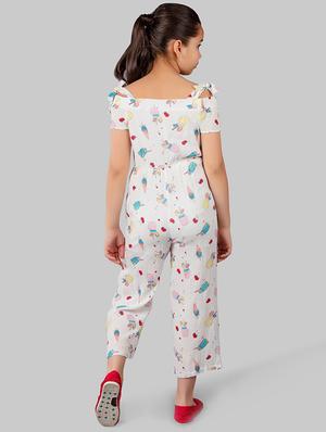 white viscose full length jumpsuit - 16915991 - Standard Image - 3