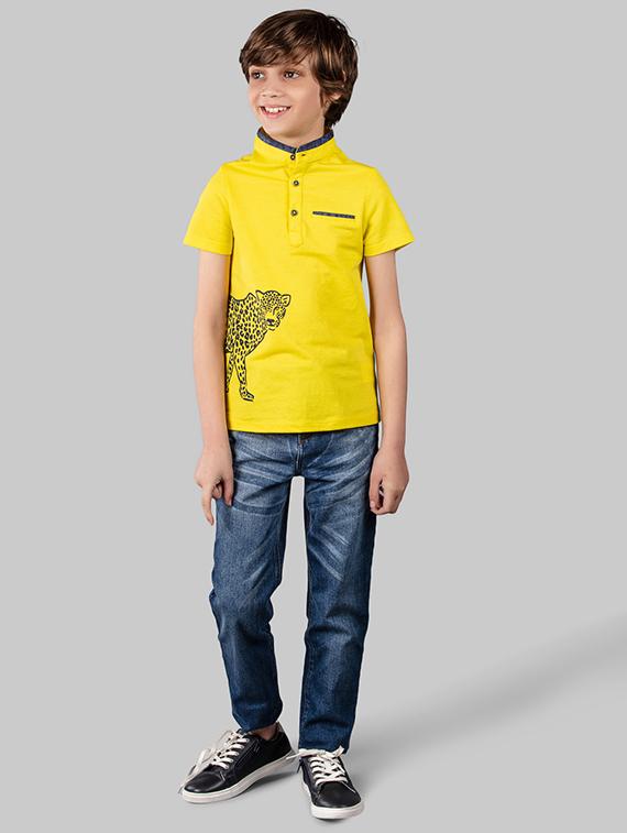yellow cotton t-shirt - 16916021 - Zoom Image - 1