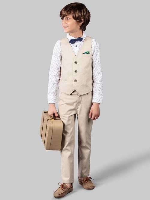 beige cotton waistcoats jackets - 16916026 - Standard Image - 1