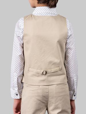 beige cotton waistcoats jackets - 16916026 - Standard Image - 3