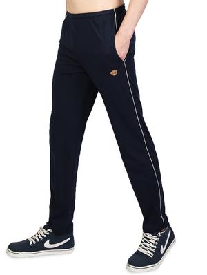 navy blue solid full length track pant - 16917031 - Standard Image - 2