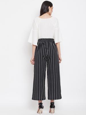 scoop neck top with striped palazzo set - 16917034 - Standard Image - 3