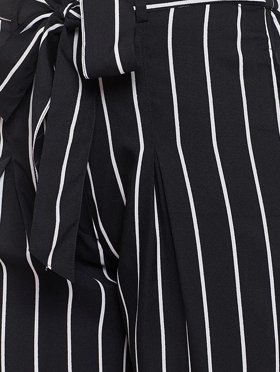 scoop neck top with striped palazzo set - 16917034 - Zoom Image - 5