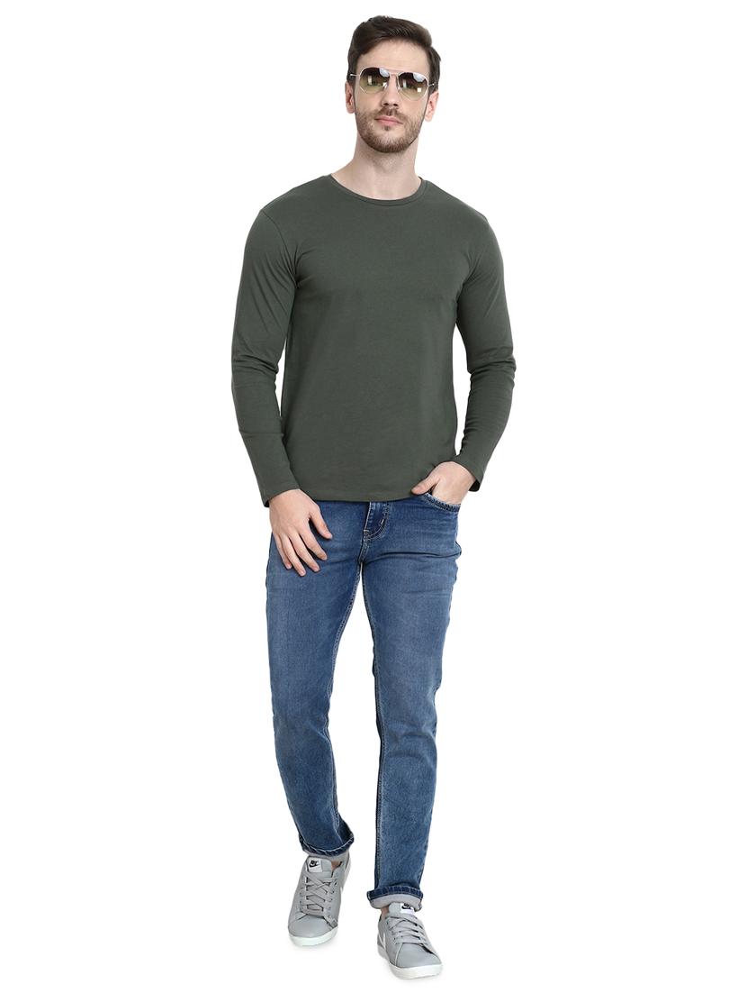 olive green solid t-shirt - 16917337 - Zoom Image - 4