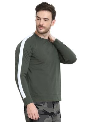 olive green taped raglan t-shirt - 16917343 - Standard Image - 2