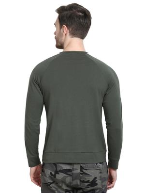 olive green taped raglan t-shirt - 16917343 - Standard Image - 3