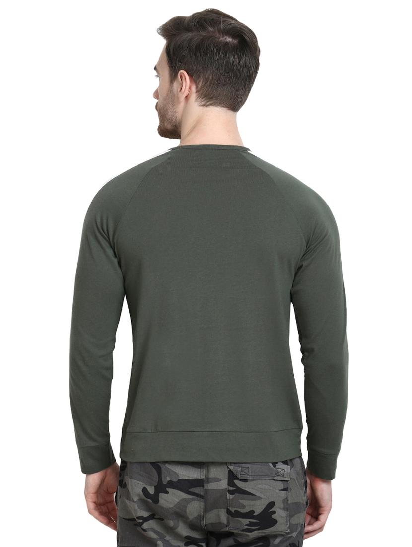 olive green taped raglan t-shirt - 16917343 - Zoom Image - 3