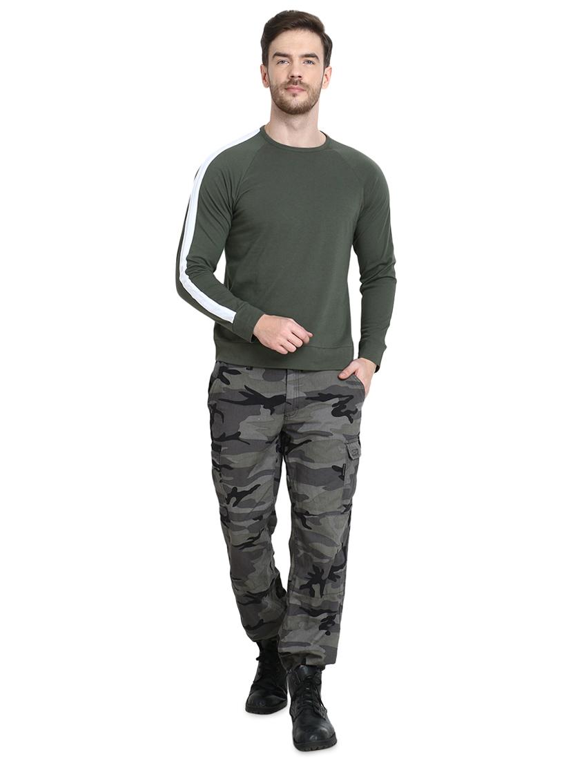olive green taped raglan t-shirt - 16917343 - Zoom Image - 4