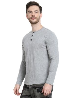 grey solid t-shirt - 16917345 - Standard Image - 2
