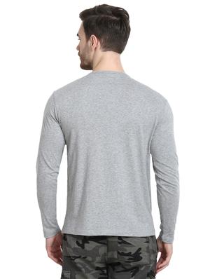grey solid t-shirt - 16917345 - Standard Image - 3