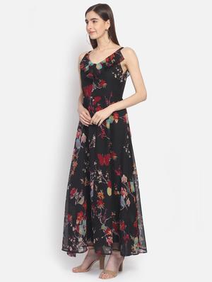 criss cross back floral maxi dress - 16918076 - Standard Image - 2