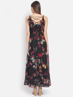 criss cross back floral maxi dress - 16918076 - Standard Image - 3