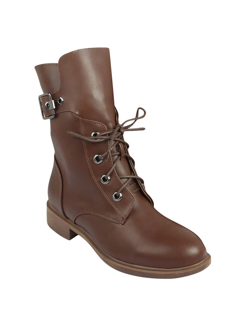 brown ankle lace up boots - 16918104 - Zoom Image - 1
