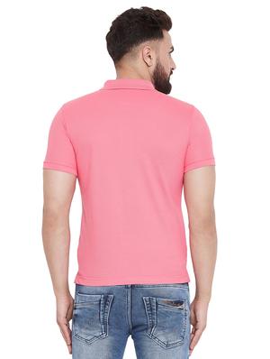 pink solid polo t-shirt - 16918199 - Standard Image - 3