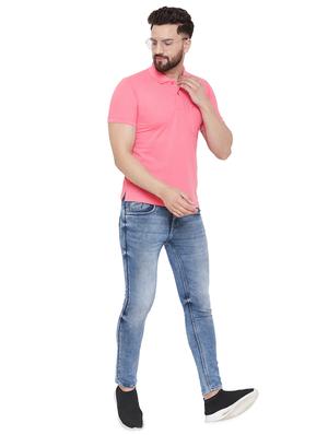 pink solid polo t-shirt - 16918199 - Standard Image - 4