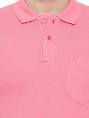 pink solid polo t-shirt - 16918199 - Standard Image - 5