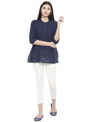 white viscose leggings - 16918280 - Standard Image - 4