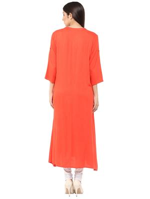solid a-line kurta - 16918409 - Standard Image - 3