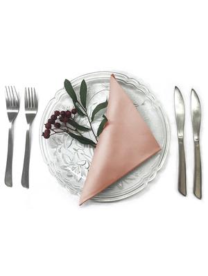 cotton coral/orange dinner napkins - 16918488 - Standard Image - 3