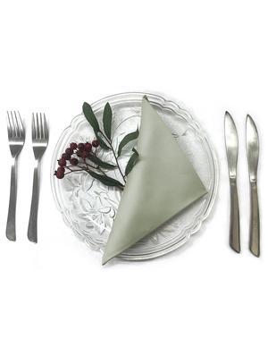 cotton light sage dinner napkins - 16918491 - Standard Image - 3