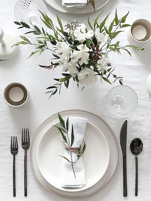 cotton blue stone small dinner napkins - 16918532 - Standard Image - 4