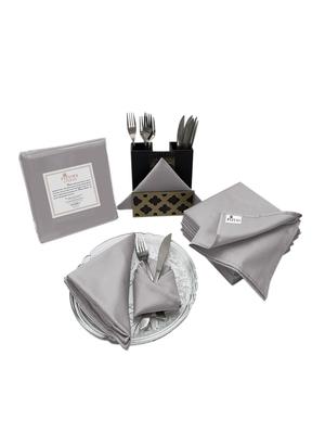 cotton cloud grey small dinner napkins - 16918534 - Standard Image - 2