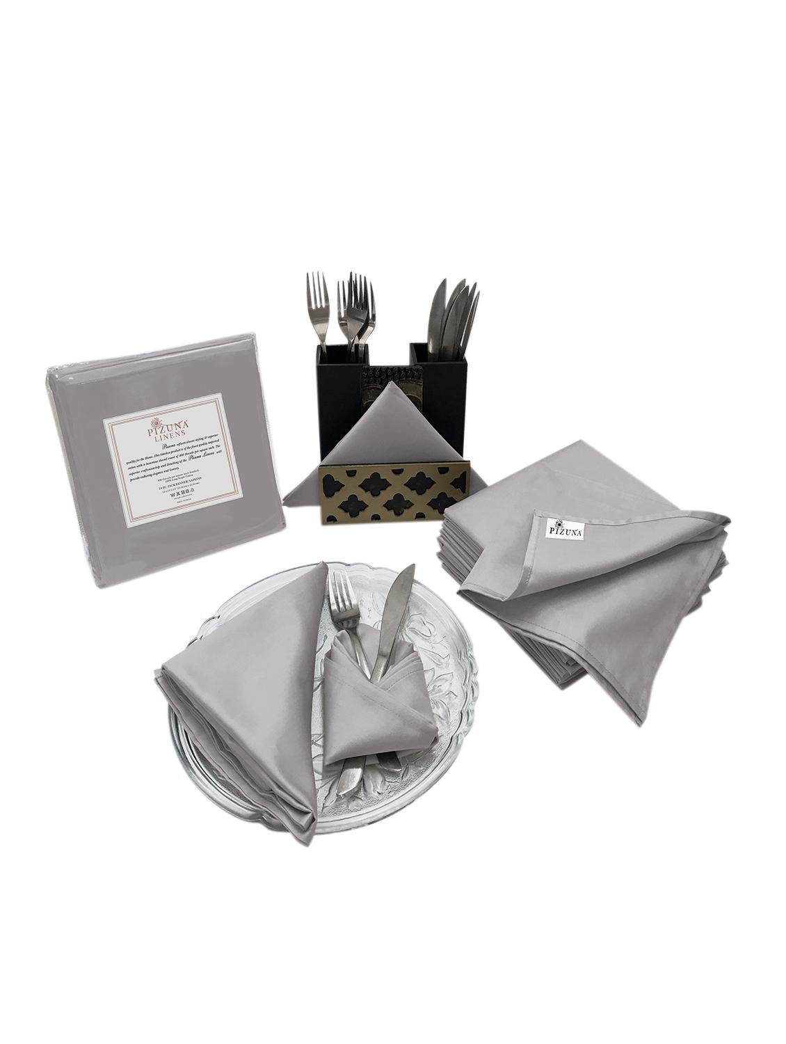 cotton cloud grey small dinner napkins - 16918534 - Zoom Image - 2