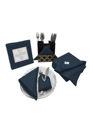 cotton denim blue small dinner napkins - 16918538 - Standard Image - 2
