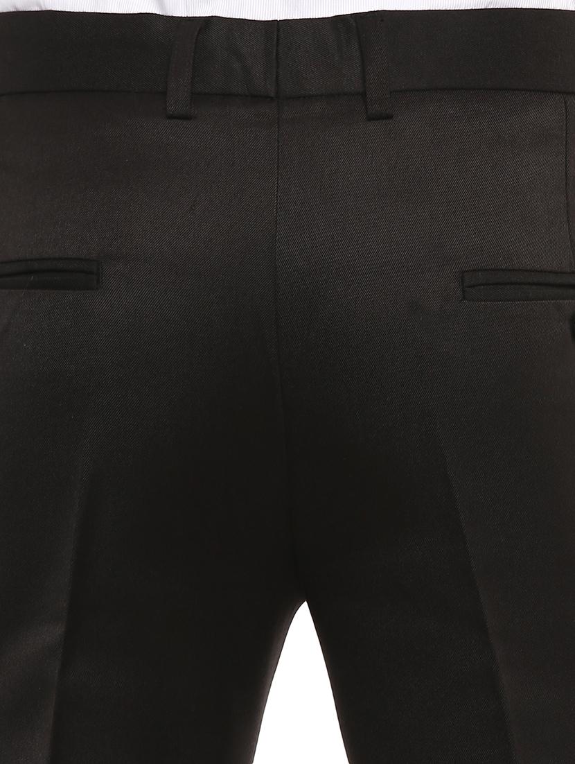 black solid flat front formal trouser - 16918582 - Zoom Image - 5